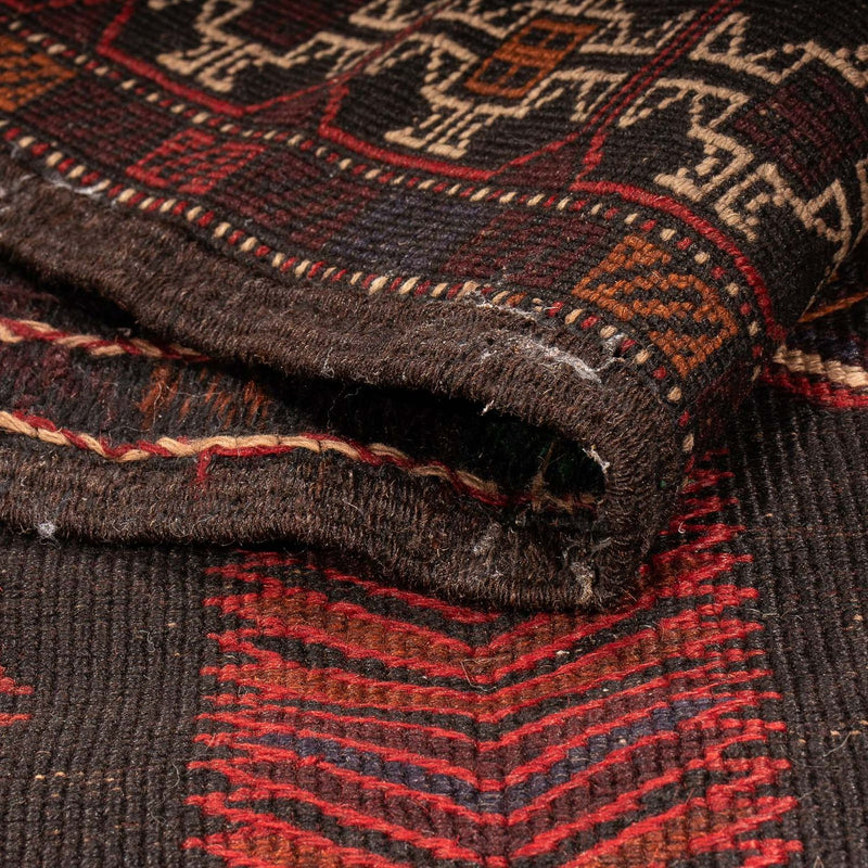 Afghansk matta - 189 x 127 cm - brun