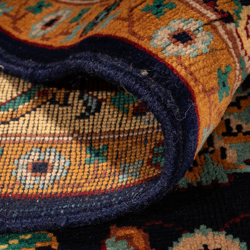 Afghansk matta - 213 x 151 cm - mörkblå