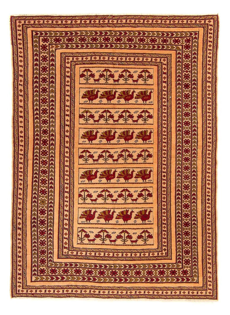 Kelim Carpet - orientalisk matta - 180 x 140 cm - brun