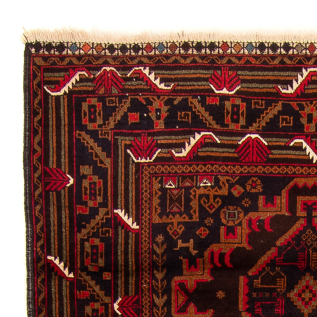 Baluch-matta - 204 x 125 cm - brun