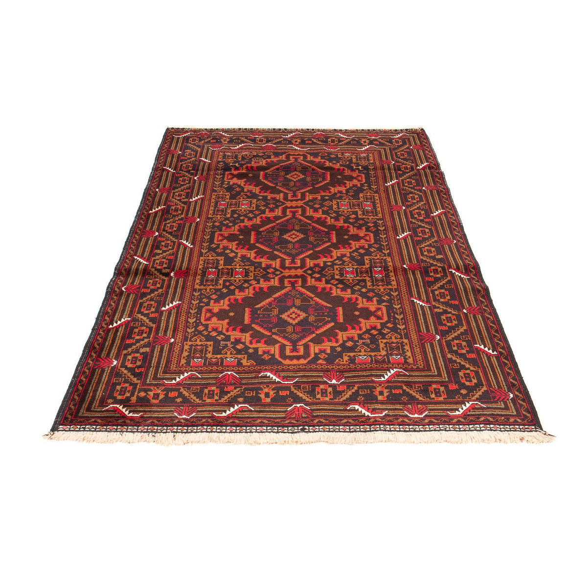 Baluch-matta - 204 x 125 cm - brun