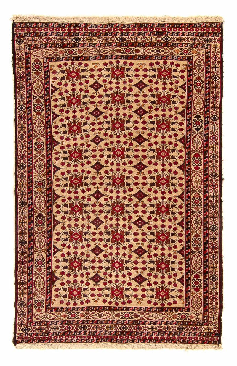Kelim Carpet - orientalisk matta - 200 x 126 cm - ljusbrun