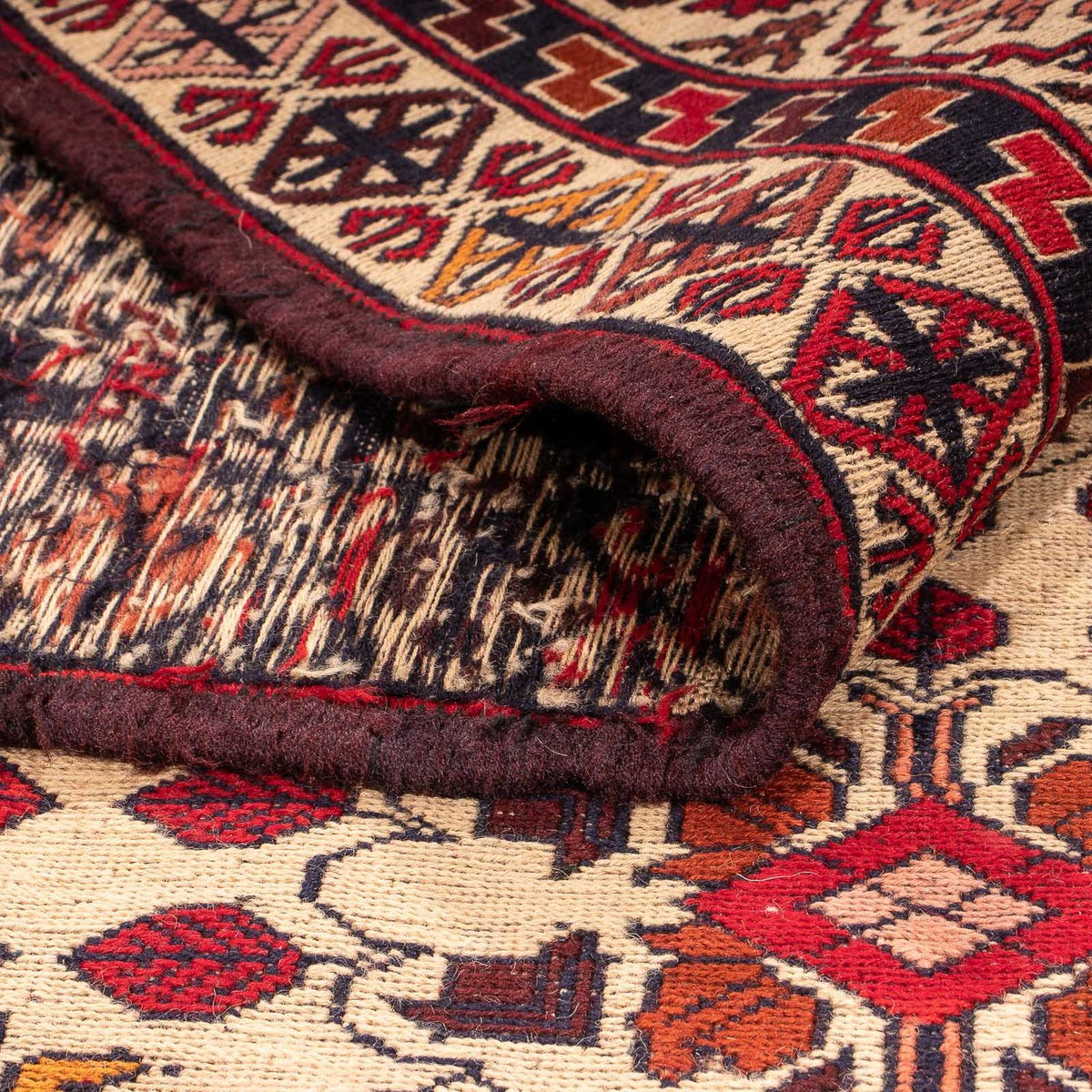 Kelim Carpet - orientalisk matta - 200 x 126 cm - ljusbrun