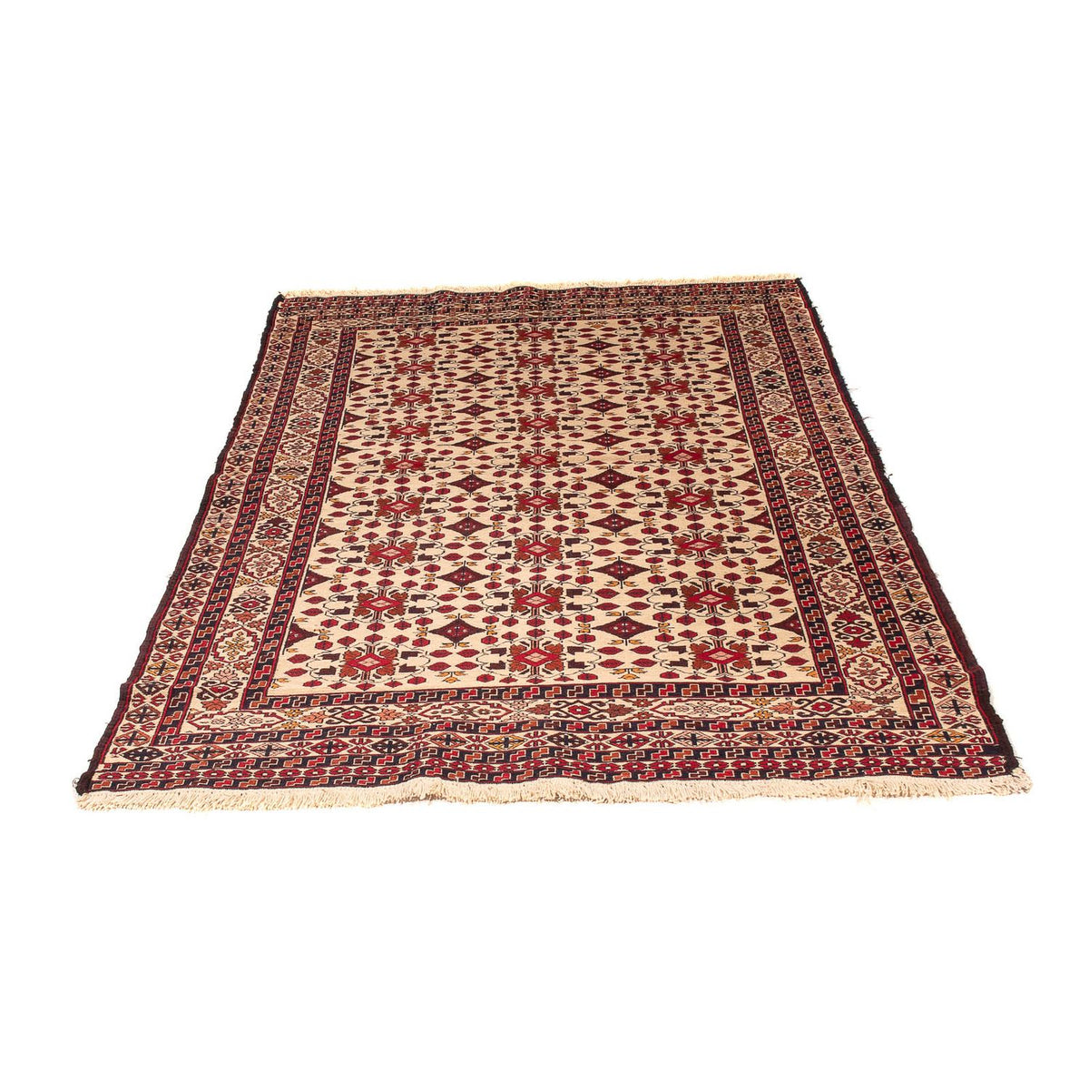 Kelim Carpet - orientalisk matta - 200 x 126 cm - ljusbrun