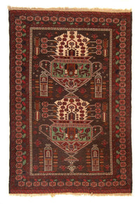Kelim Carpet - orientalisk matta - 179 x 130 cm - brun