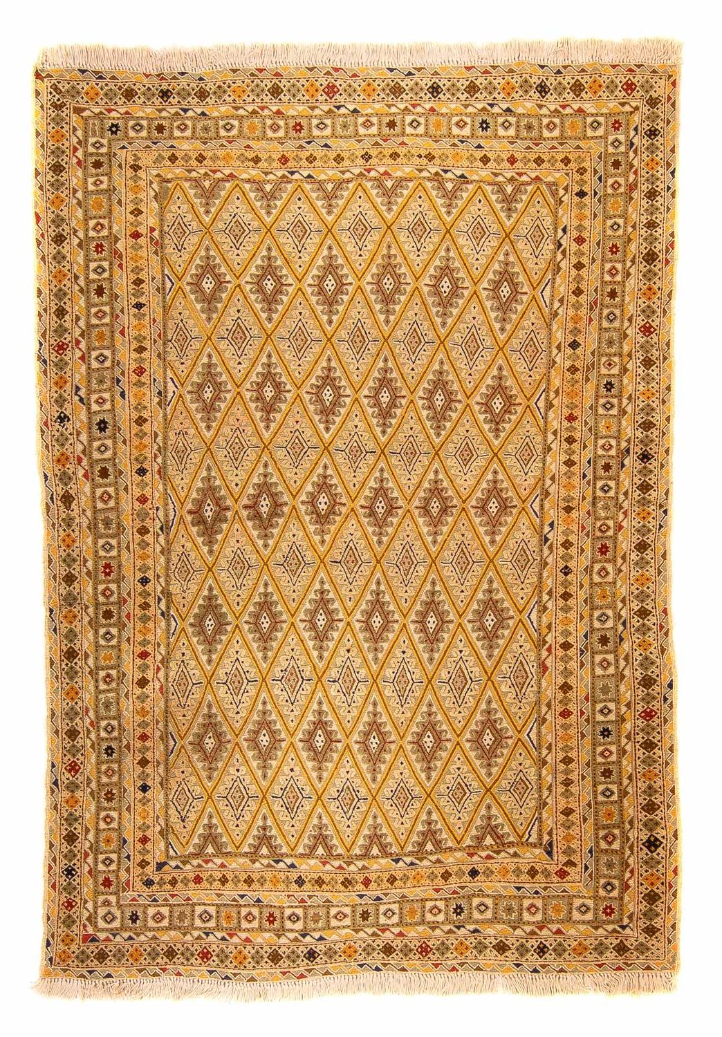 Kelim Carpet - orientalisk matta - 190 x 148 cm - ljusbrun