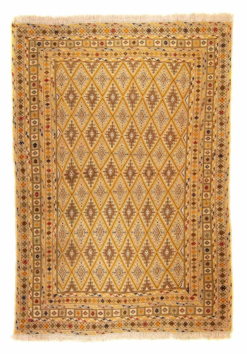 Kelim Carpet - orientalisk matta - 190 x 148 cm - ljusbrun