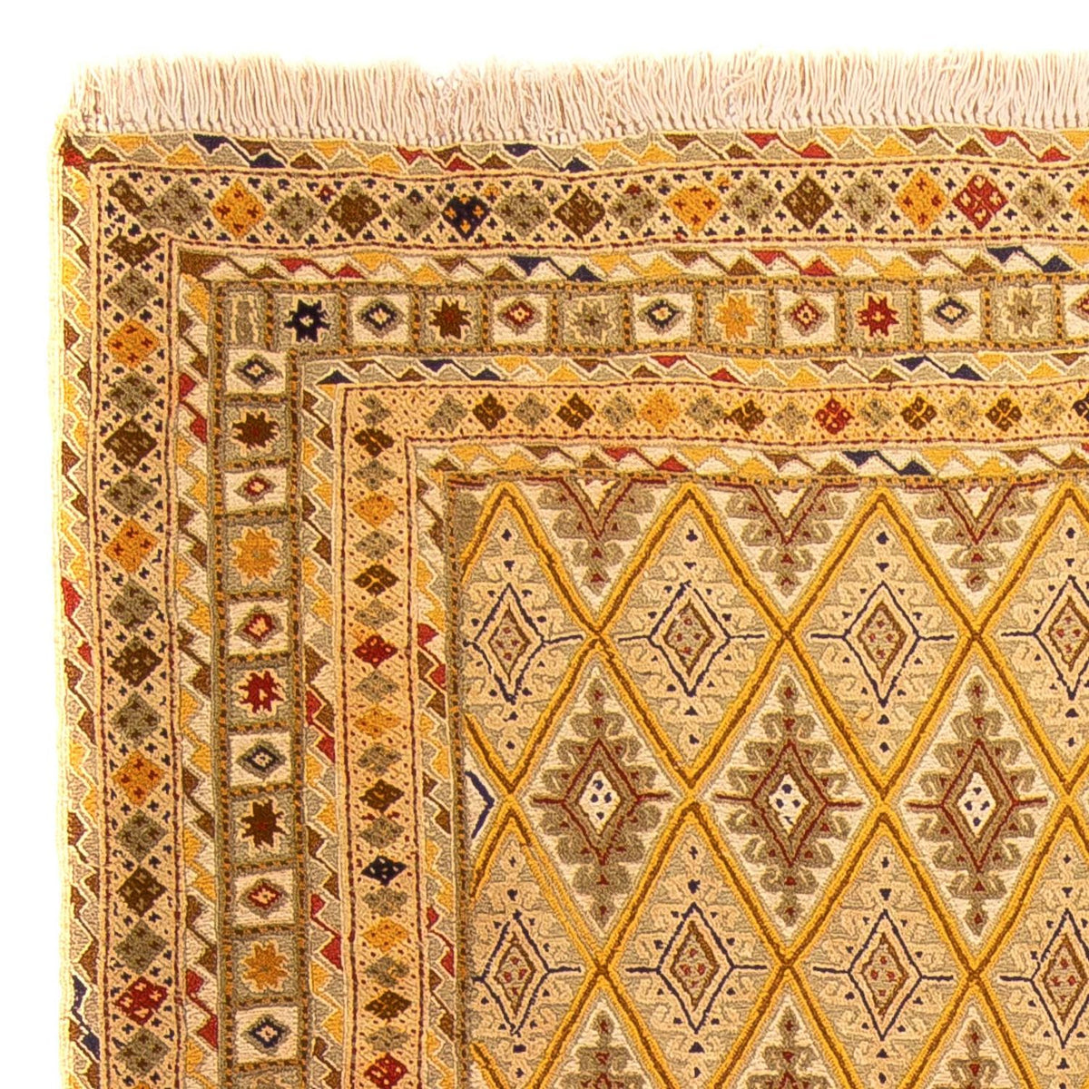 Kelim Carpet - orientalisk matta - 190 x 148 cm - ljusbrun