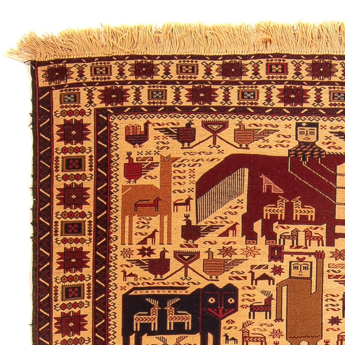 Kelim Carpet - orientalisk matta - 194 x 124 cm - ljusbrun