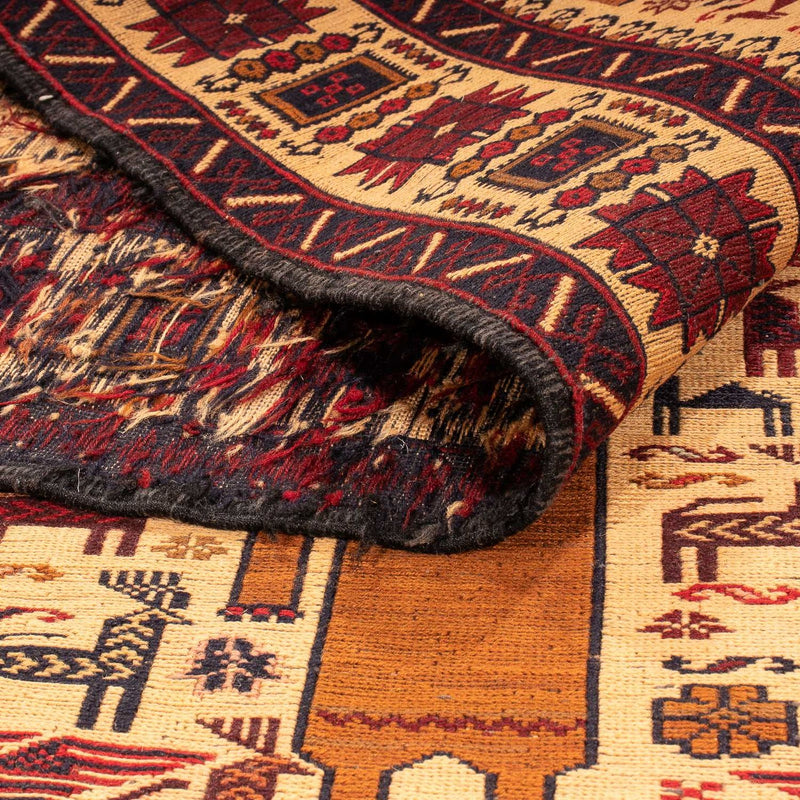 Kelim Carpet - orientalisk matta - 194 x 124 cm - ljusbrun