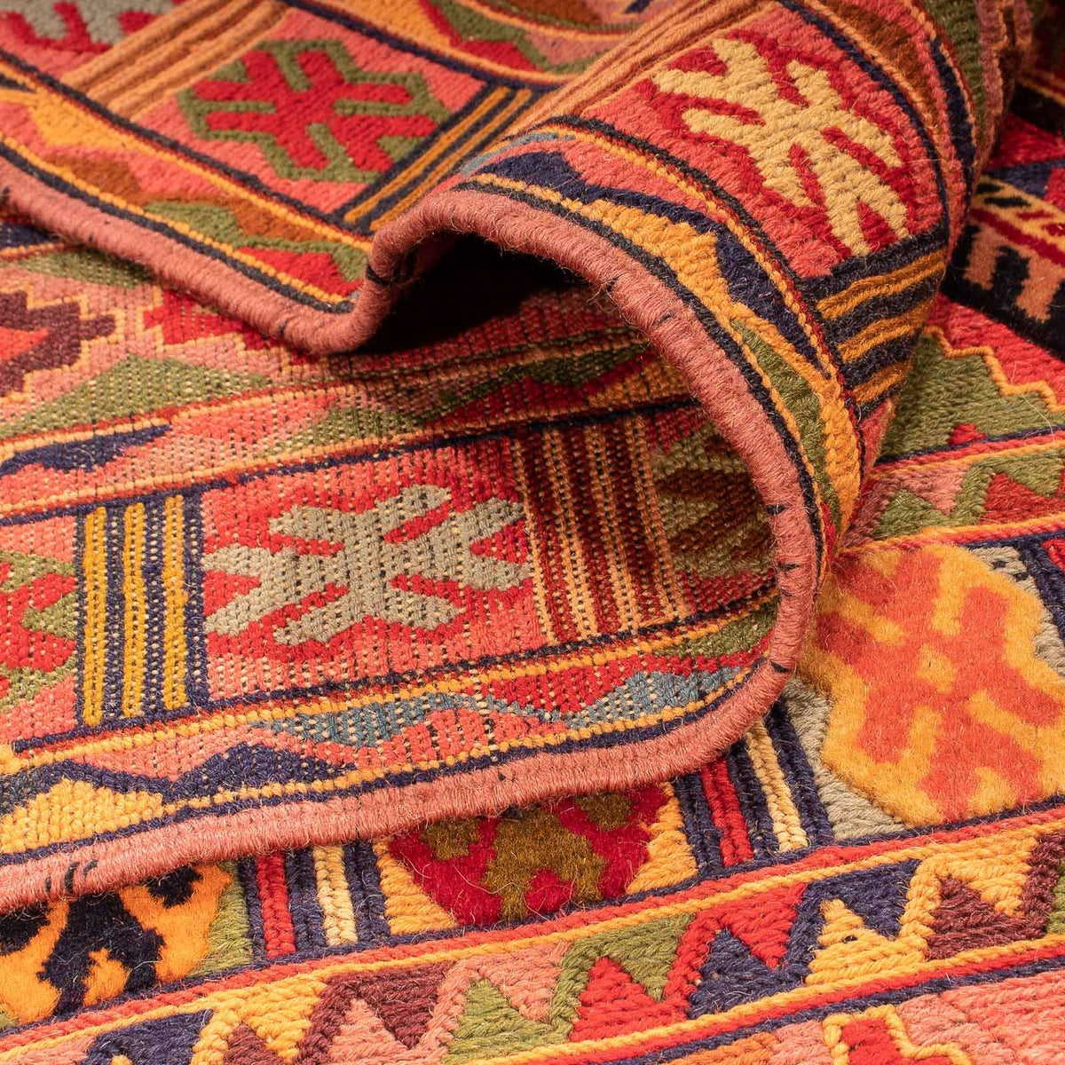 Kelim Carpet - orientalisk matta - 180 x 142 cm - flerfärgad