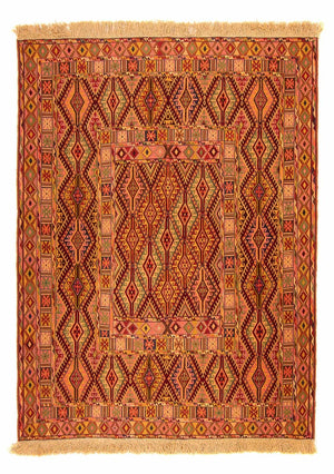 Kelim Carpet - orientalisk matta - 174 x 138 cm - flerfärgad