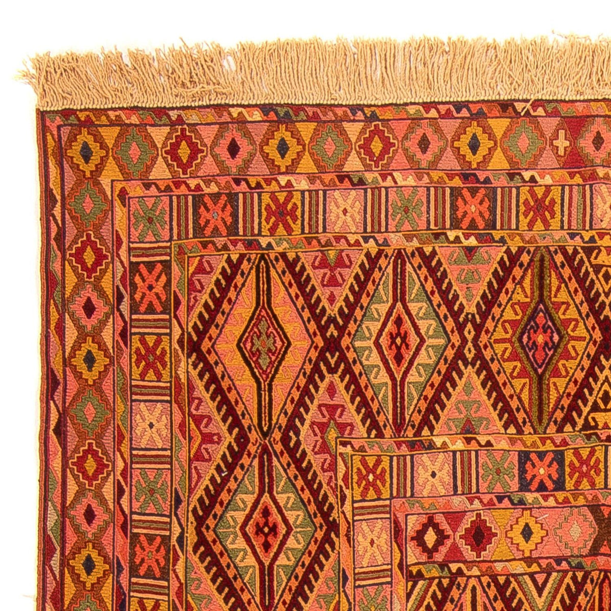 Kelim Carpet - orientalisk matta - 174 x 138 cm - flerfärgad