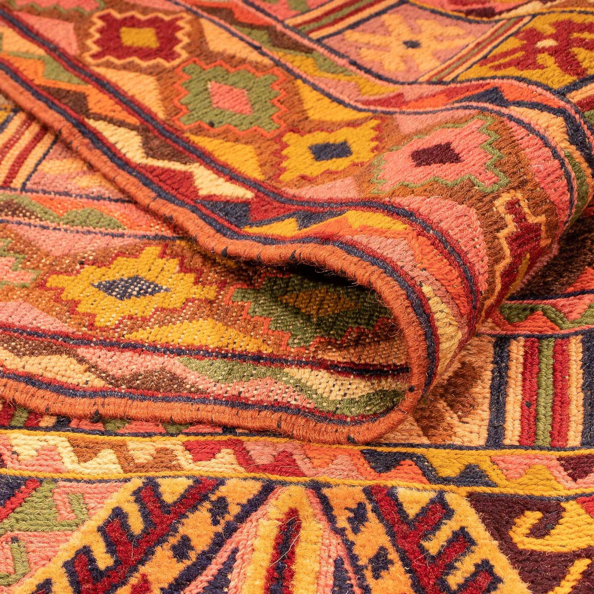 Kelim Carpet - orientalisk matta - 174 x 138 cm - flerfärgad