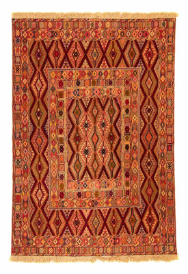 Kelim Carpet - orientalisk matta - 181 x 147 cm - flerfärgad