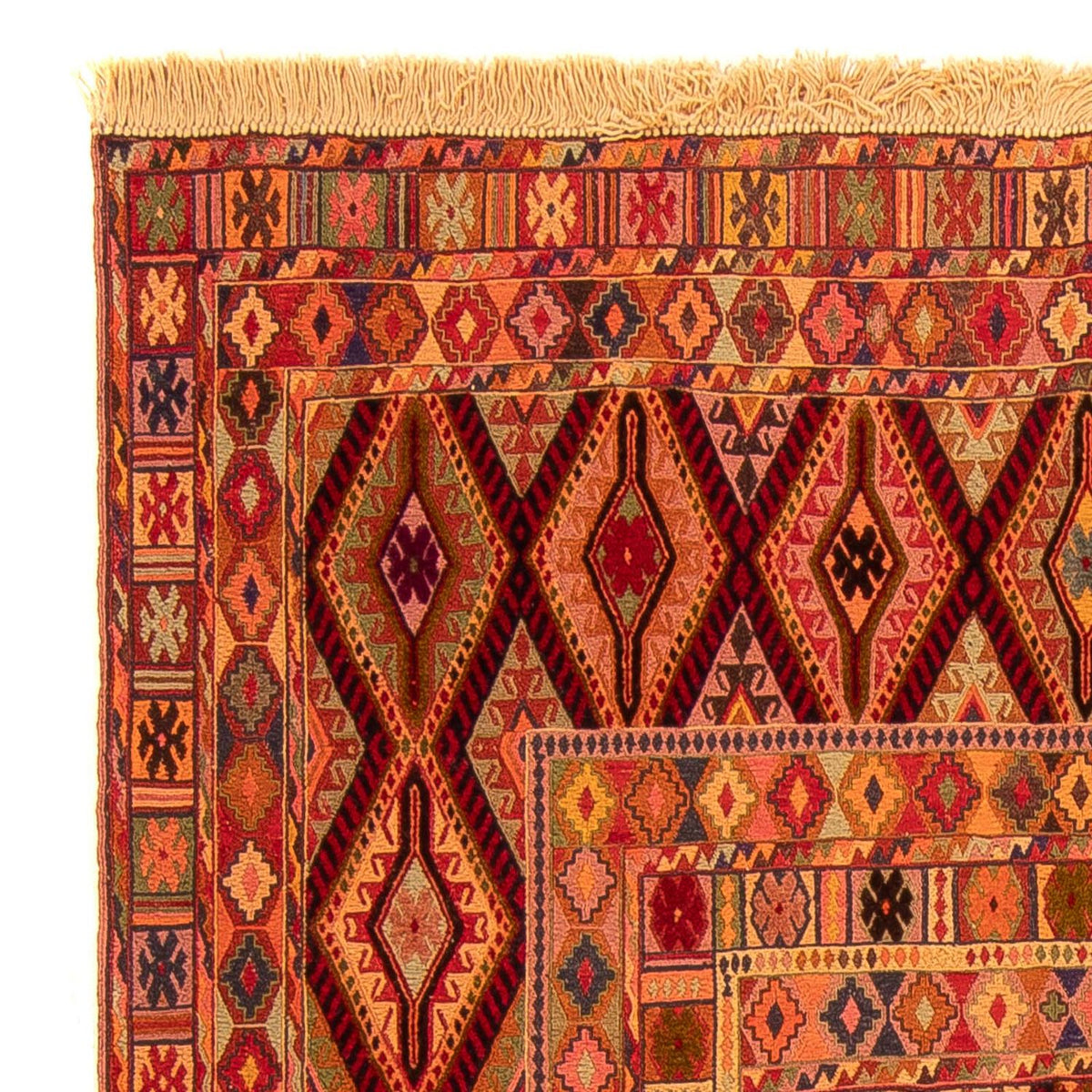 Kelim Carpet - orientalisk matta - 181 x 147 cm - flerfärgad