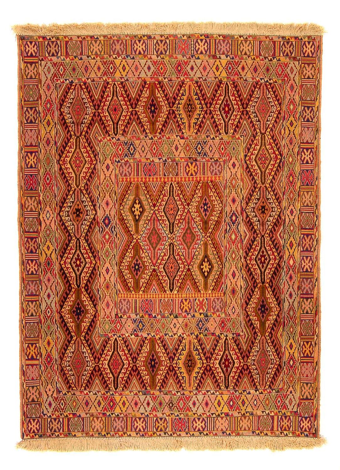 Kelim Carpet - orientalisk matta - 168 x 132 cm - flerfärgad