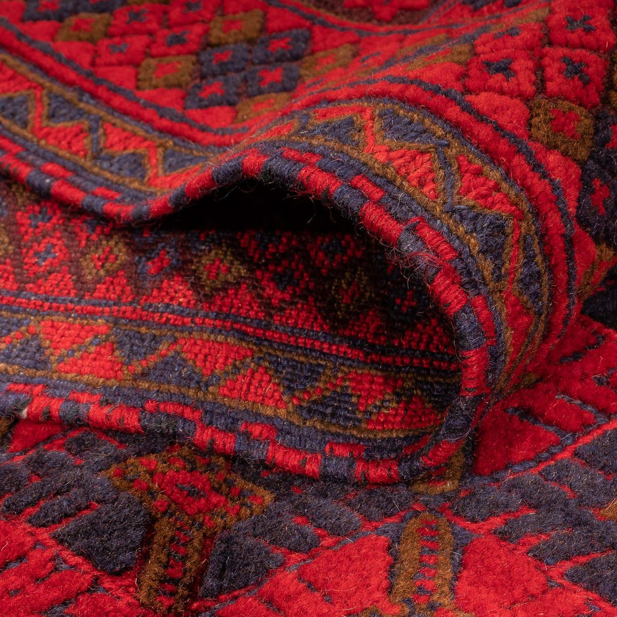 Kelim Carpet - orientalisk matta - 199 x 141 cm - mörkröd