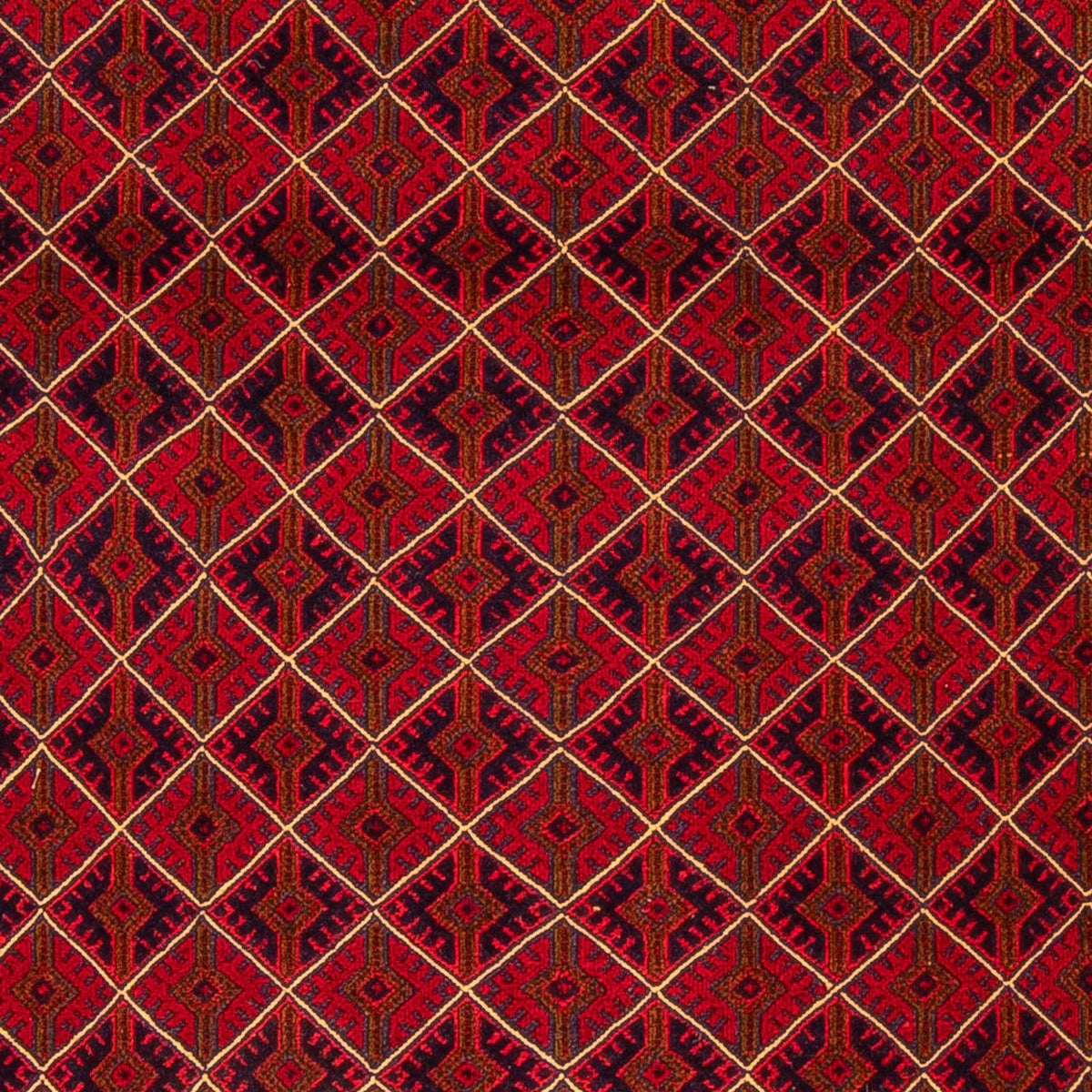 Kelim Carpet - orientalisk matta - 196 x 136 cm - mörkröd