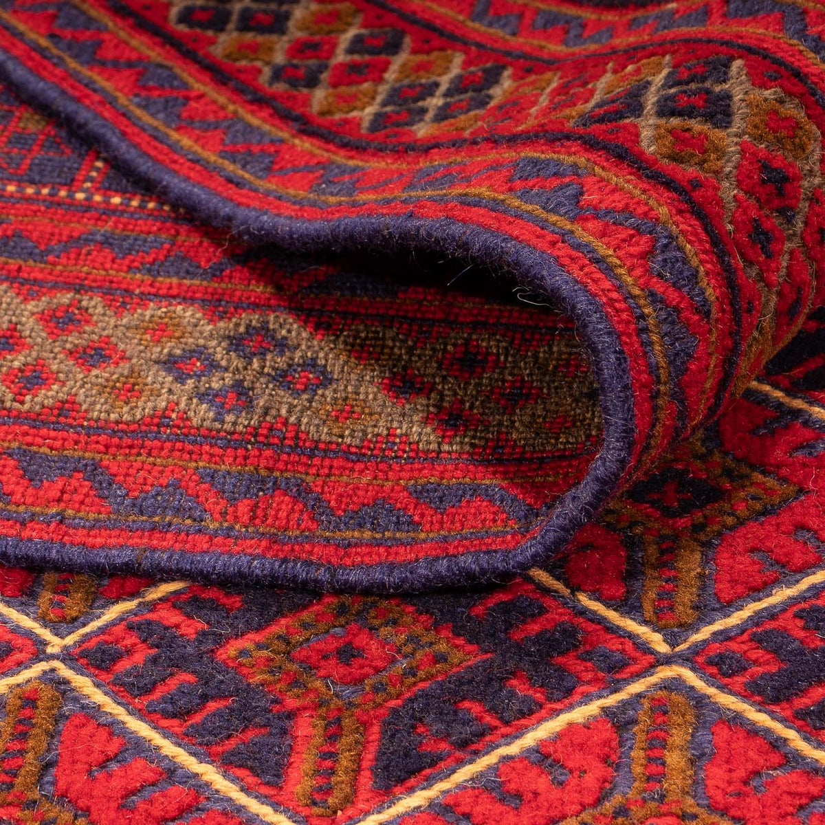 Kelim Carpet - orientalisk matta - 196 x 136 cm - mörkröd