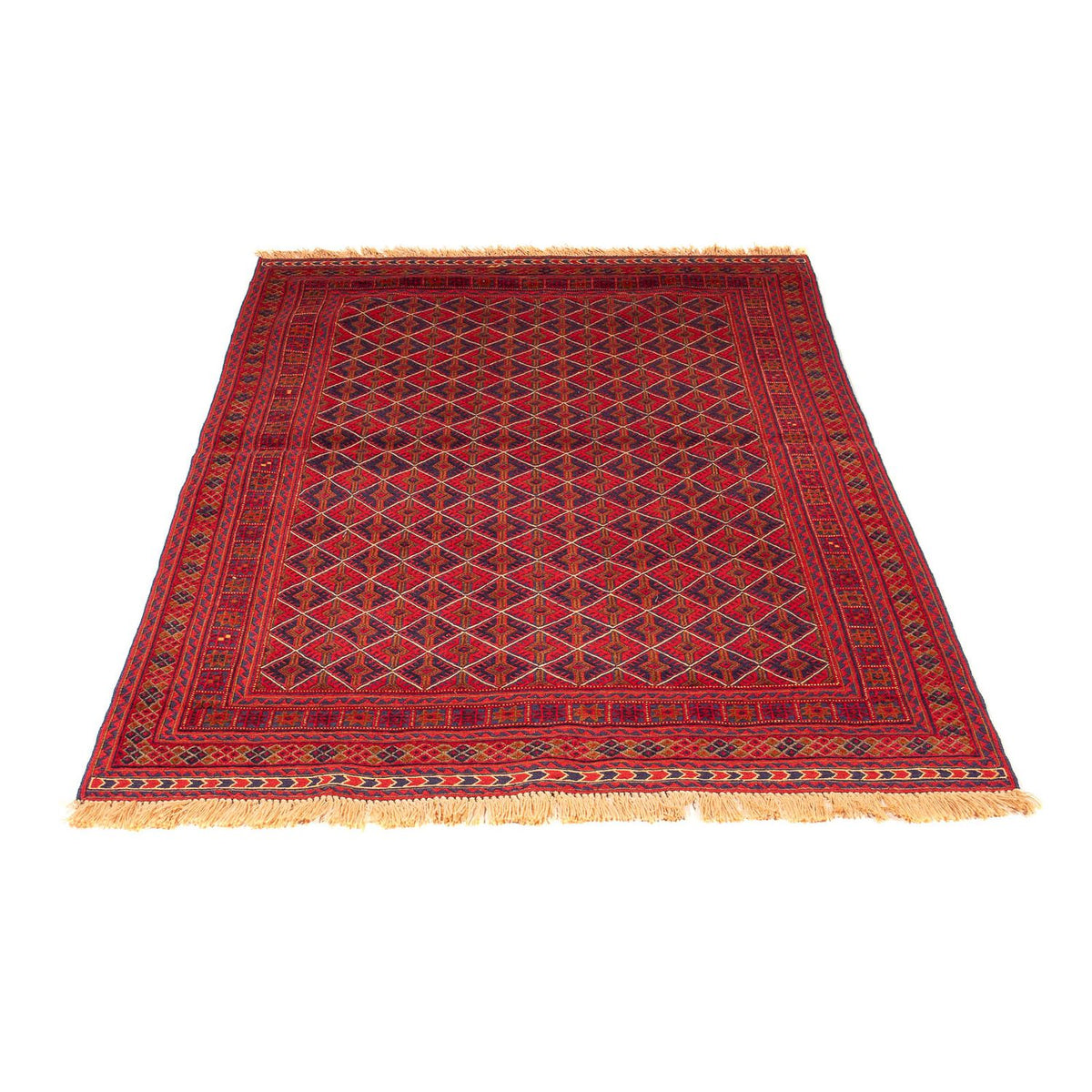 Kelim Carpet - orientalisk matta - 196 x 136 cm - mörkröd