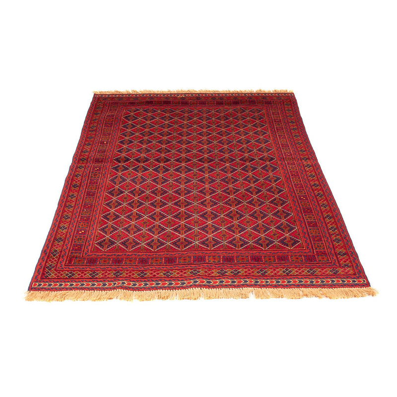 Kelim Carpet - orientalisk matta - 196 x 136 cm - mörkröd