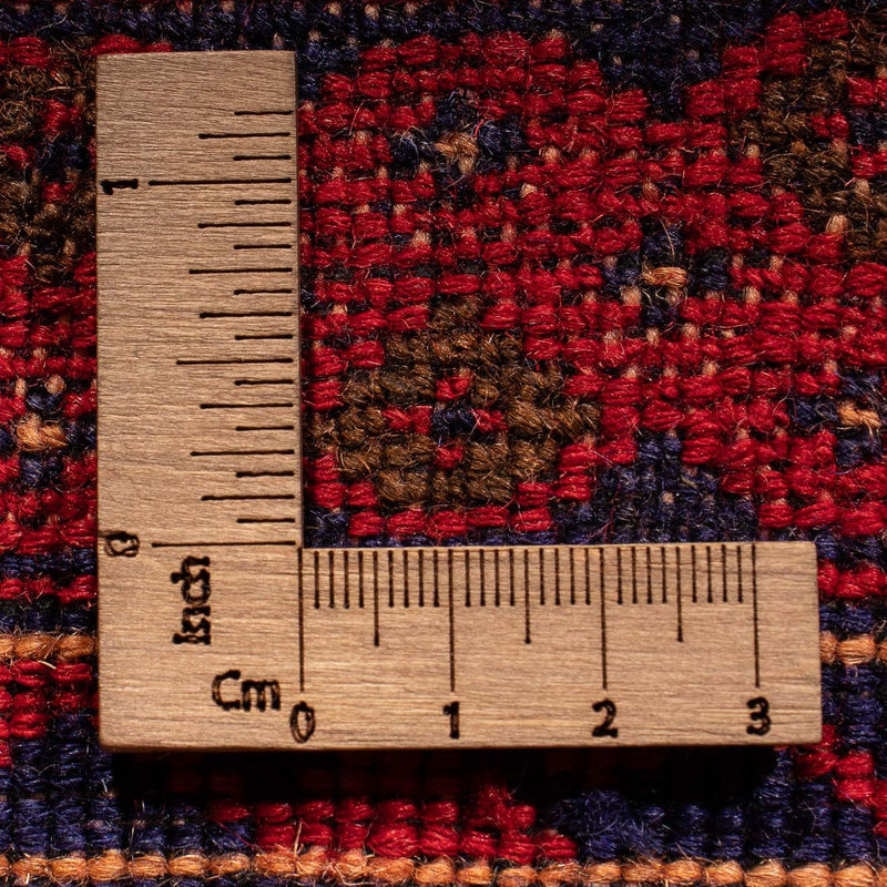 Kelim Carpet - orientalisk matta - 198 x 151 cm - mörkröd