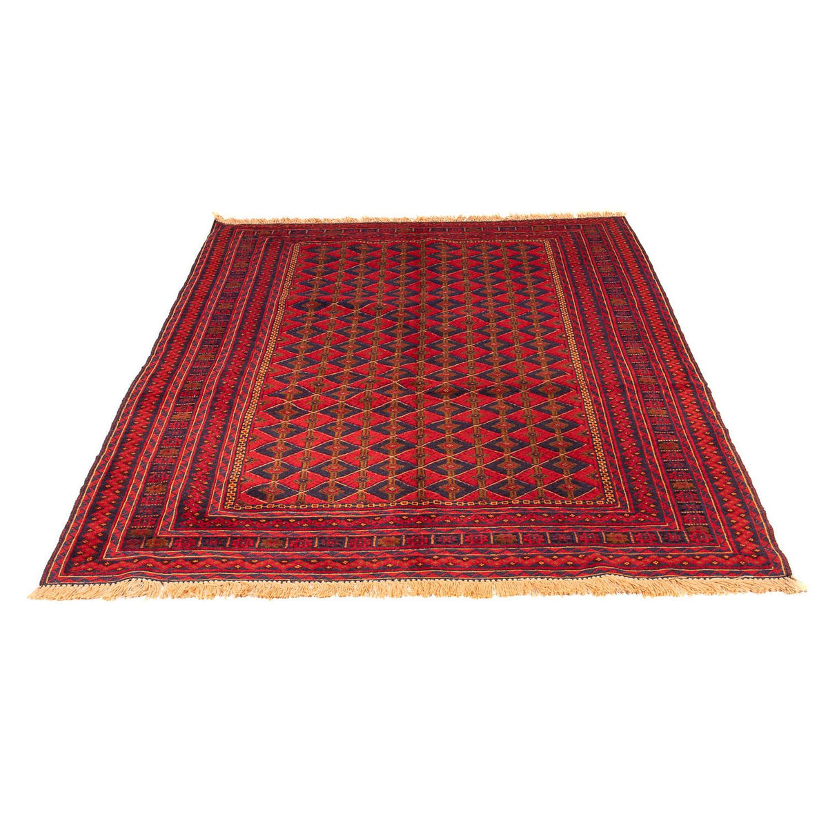 Kelim Carpet - orientalisk matta - 202 x 153 cm - mörkröd