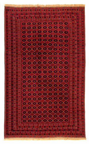 Kelim Carpet - orientalisk matta - 296 x 196 cm - mörkröd