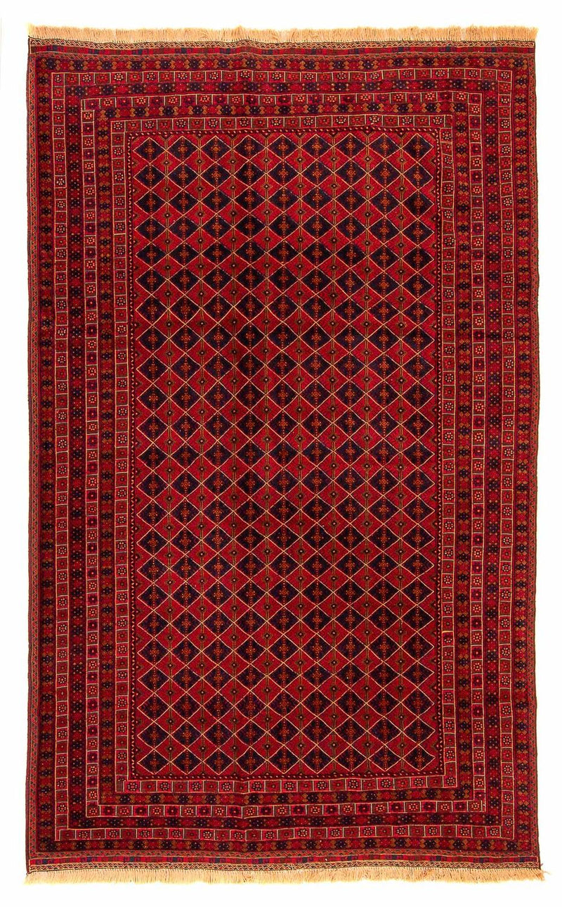 Kelim Carpet - orientalisk matta - 296 x 196 cm - mörkröd