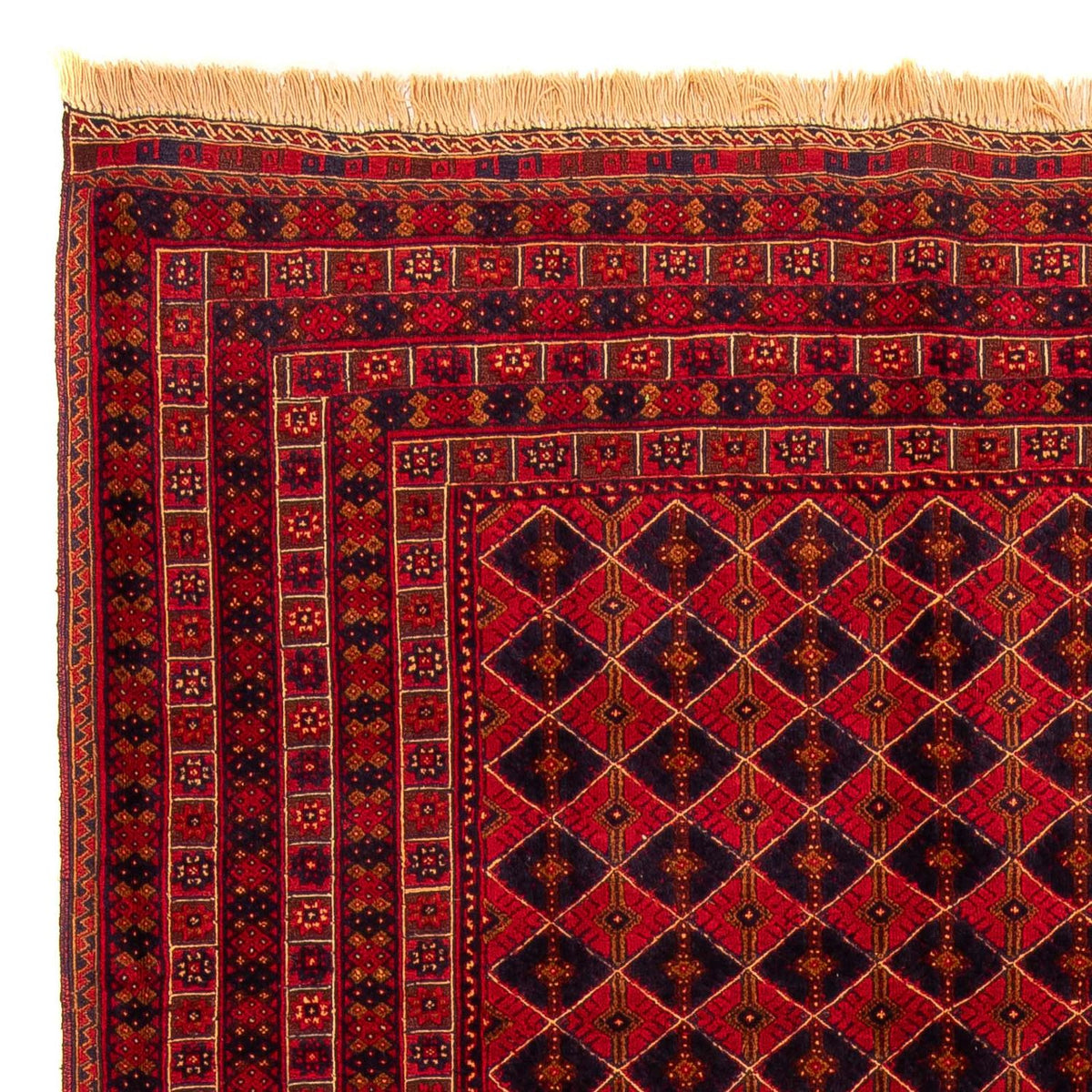 Kelim Carpet - orientalisk matta - 296 x 196 cm - mörkröd