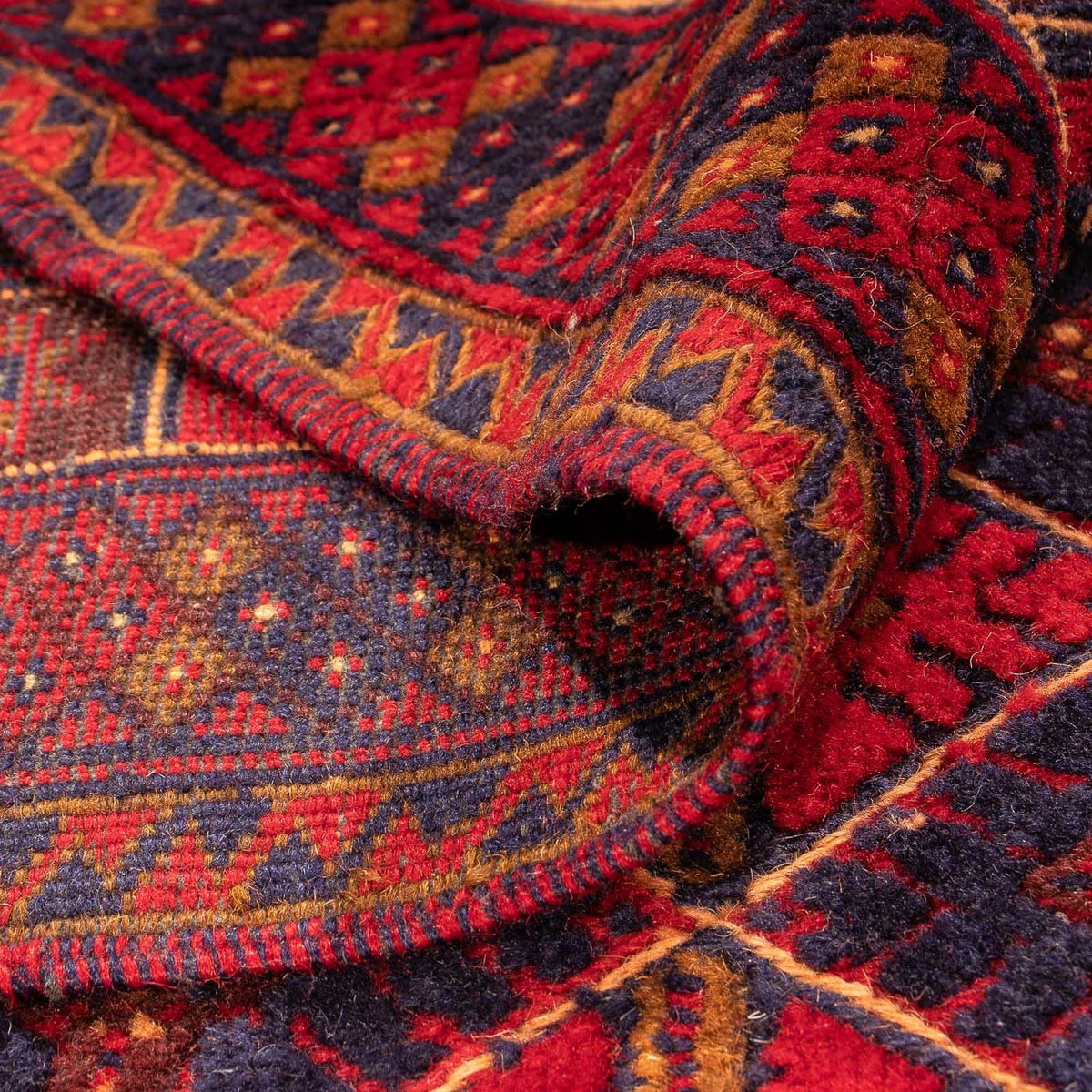 Kelim Carpet - orientalisk matta - 296 x 196 cm - mörkröd