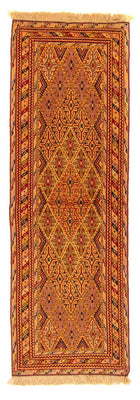 Runner Kelim Carpet - orientalisk matta - 194 x 61 cm - brun