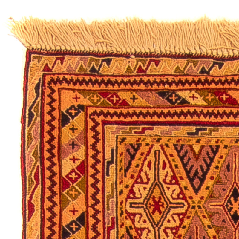 Runner Kelim Carpet - orientalisk matta - 194 x 61 cm - brun