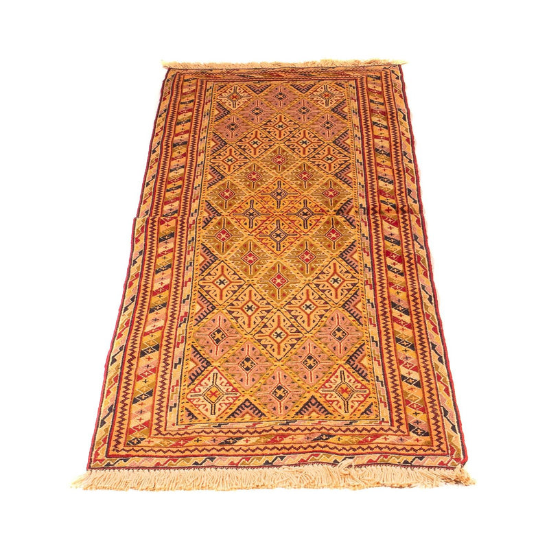 Runner Kelim Carpet - orientalisk matta - 194 x 61 cm - brun