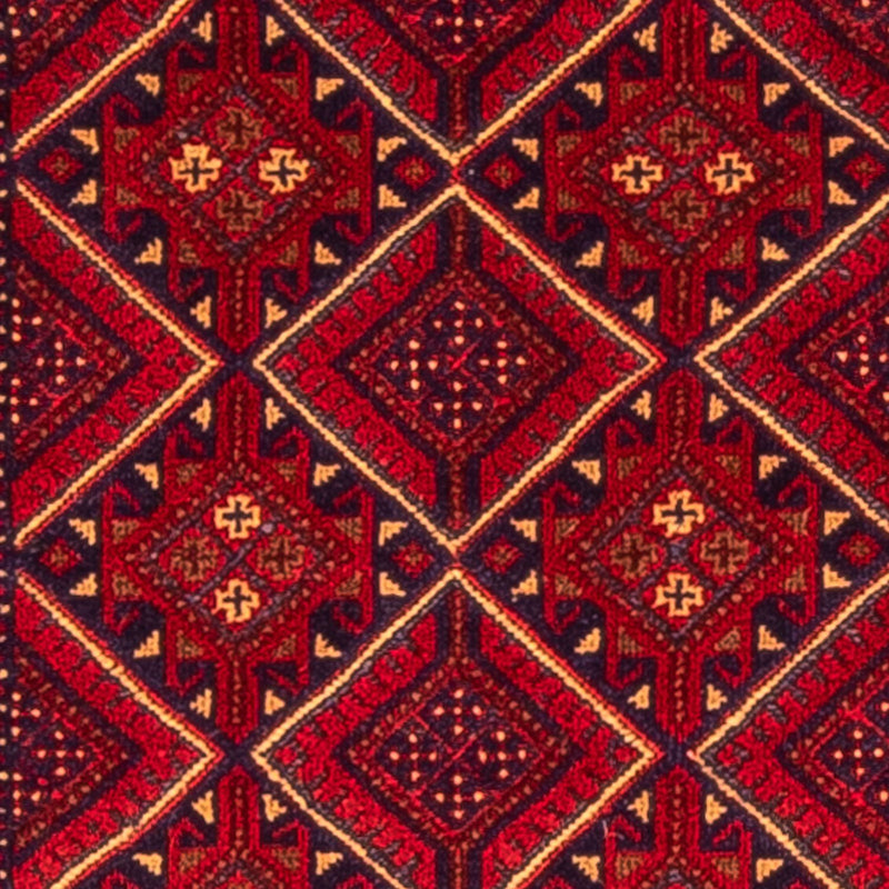 Runner Kelim Carpet - orientalisk matta - 279 x 81 cm - mörkröd