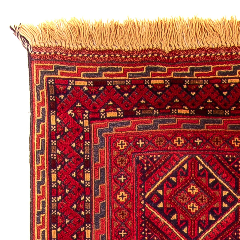 Runner Kelim Carpet - orientalisk matta - 279 x 81 cm - mörkröd