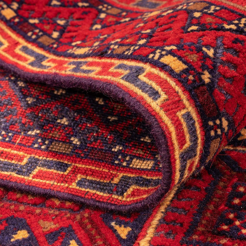 Runner Kelim Carpet - orientalisk matta - 279 x 81 cm - mörkröd