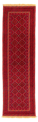 Runner Kelim Carpet - orientalisk matta - 280 x 69 cm - mörkröd
