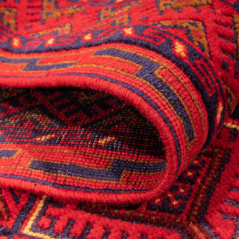 Runner Kelim Carpet - orientalisk matta - 280 x 69 cm - mörkröd