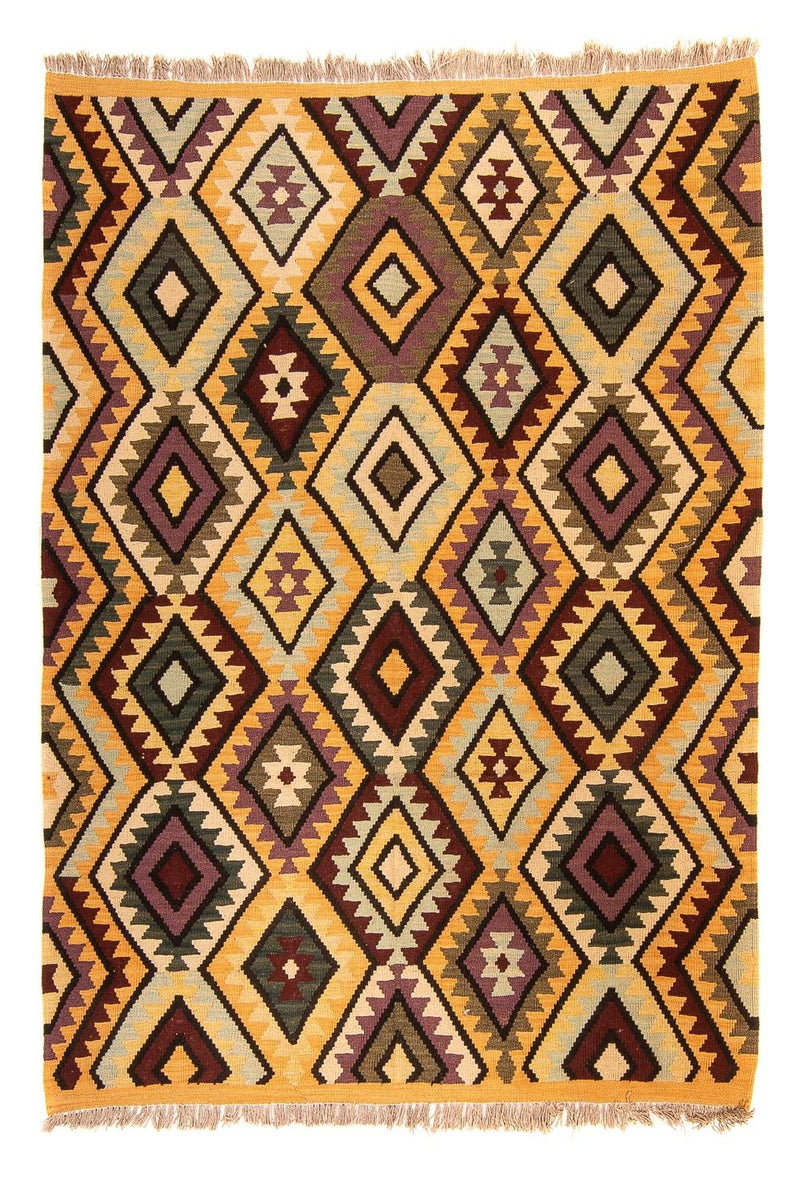 Kelim Carpet - Splash - 193 x 154 cm - flerfärgad