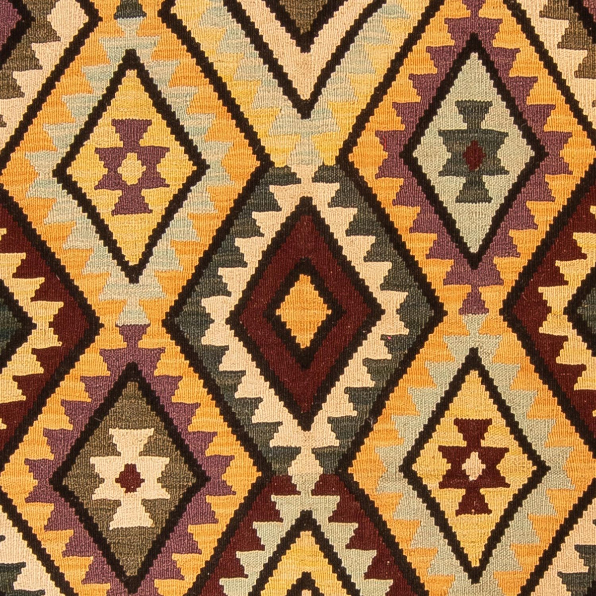 Kelim Carpet - Splash - 193 x 154 cm - flerfärgad