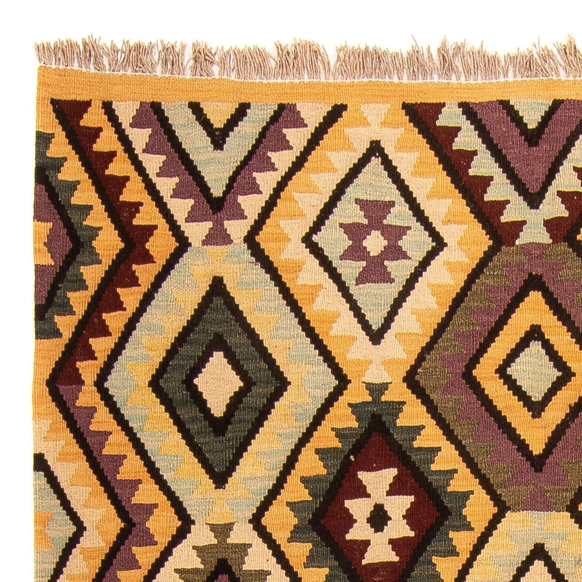 Kelim Carpet - Splash - 193 x 154 cm - flerfärgad