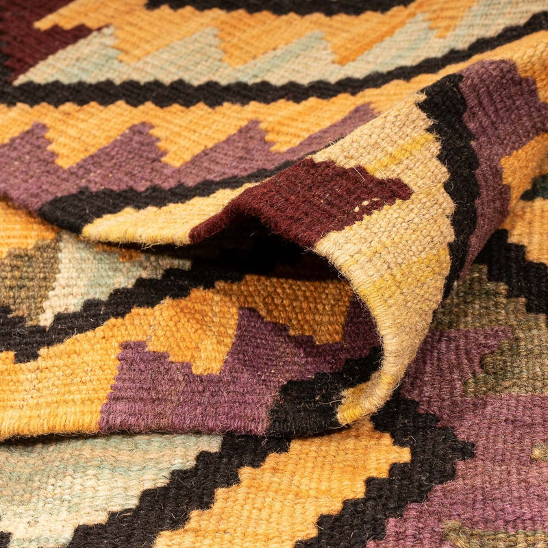 Kelim Carpet - Splash - 193 x 154 cm - flerfärgad