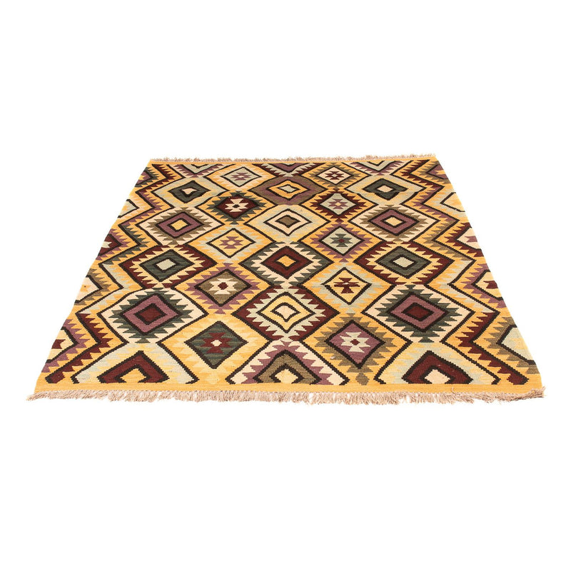 Kelim Carpet - Splash - 193 x 154 cm - flerfärgad