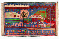 Baluch-matta - 135 x 89 cm - flerfärgad