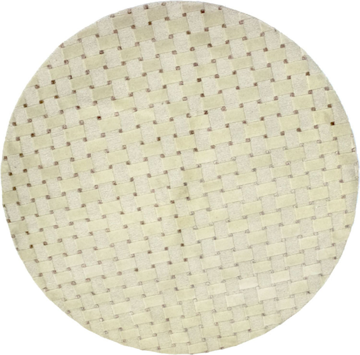 Nepal mattan runt  - 150 x 150 cm - beige