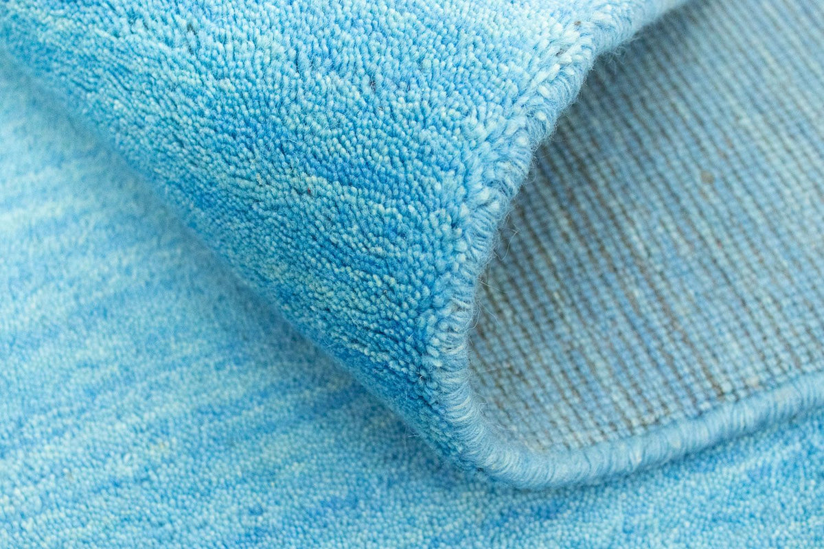 Runner Gabbeh-matta - Indus - 400 x 80 cm - ljusblå