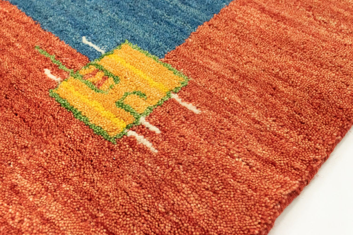 Runner Gabbeh-matta - Indus - 200 x 80 cm - blå