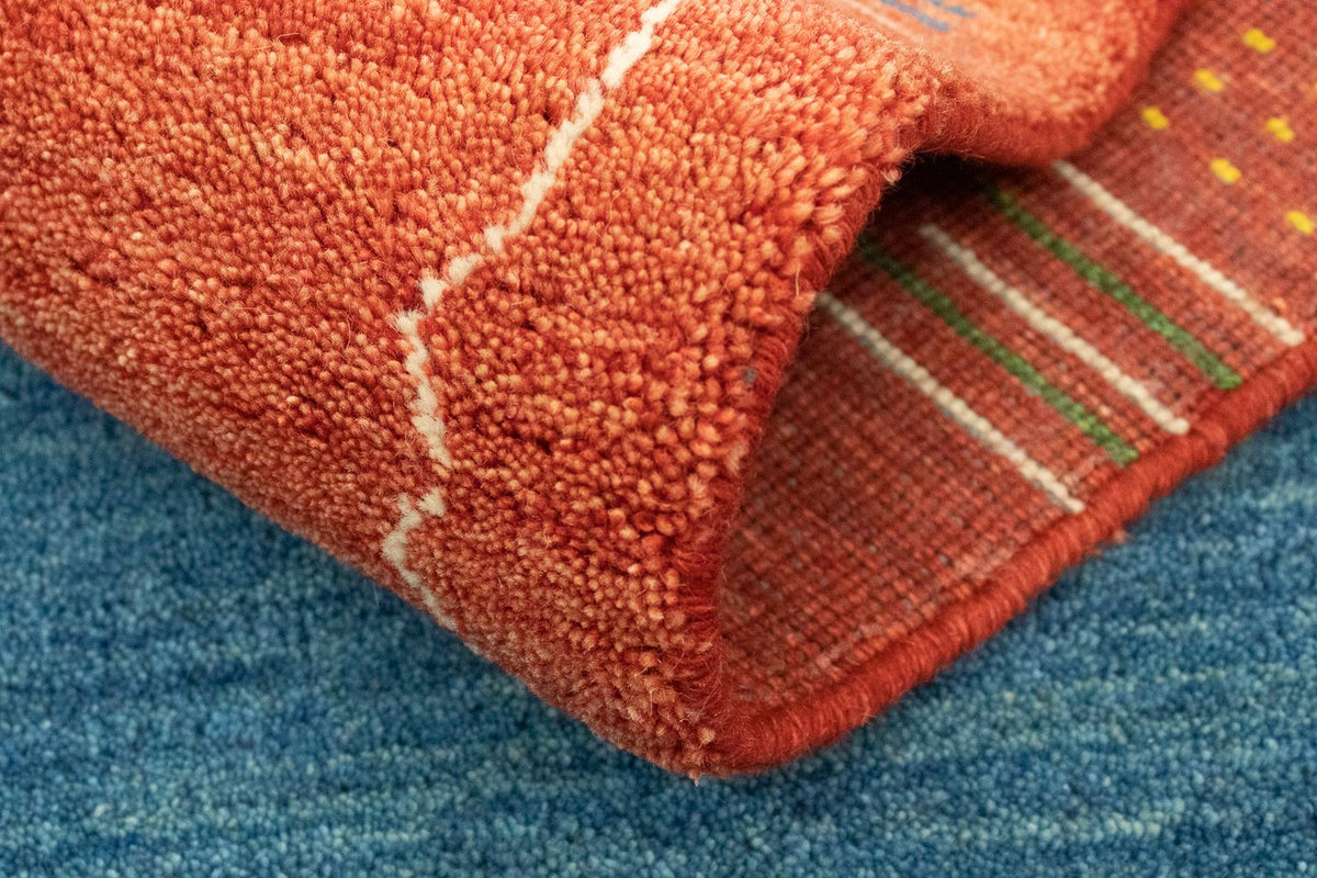 Runner Gabbeh-matta - Indus - 200 x 80 cm - blå